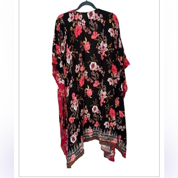 Knox Rose Romantic Boho Witchy Floral Duster Kimono Cover UP SZ XL/XXL - Picture 3 of 16